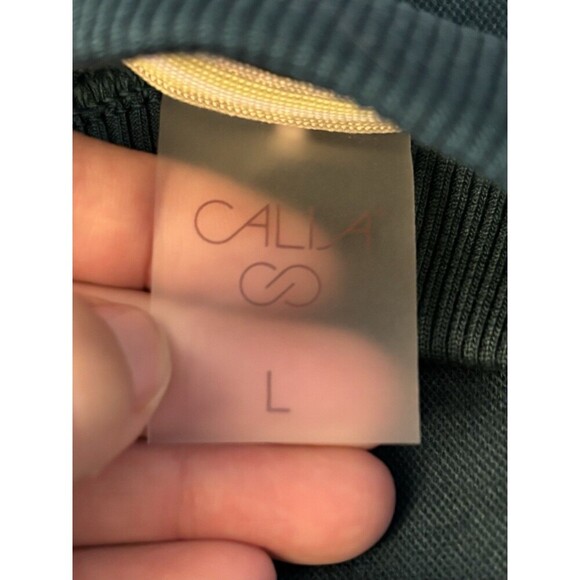 CALIA Scuba Pique Crew Sweatshirt Women Large Sea Green Athleisure Soft Pullover - Picture 3 of 12